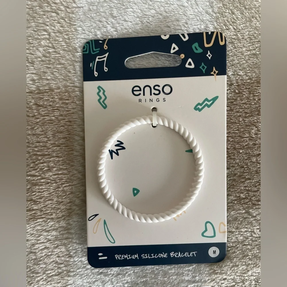 White Silicone Bracelet size medium